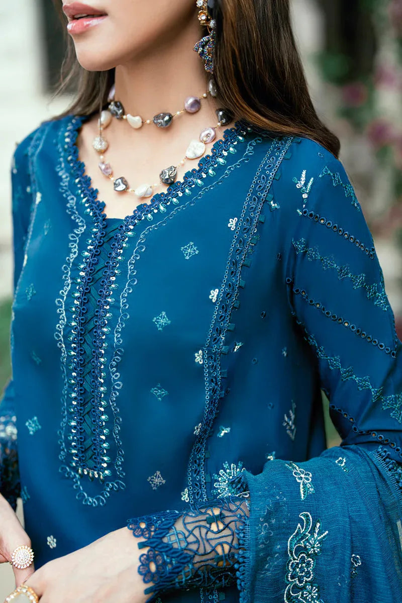 Qalamkar | Luxury Lawn Eid Edit | SB-11 Noray - Aqsa Fabrics