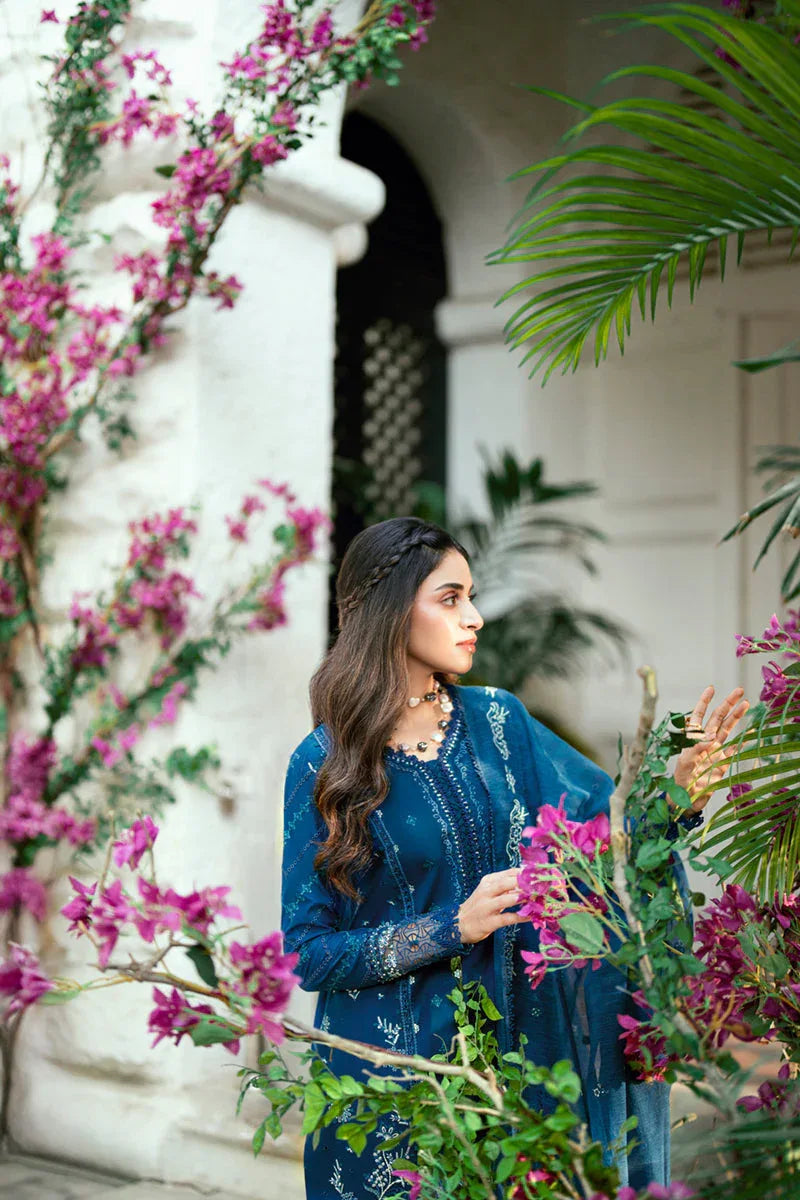 Qalamkar | Luxury Lawn Eid Edit | SB-11 Noray - Aqsa Fabrics