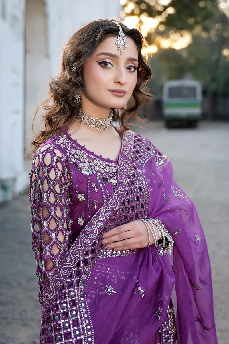 Maryams | Zeenat Luxury Formals | Crimson Bloom - Z-02 - Aqsa Fabrics