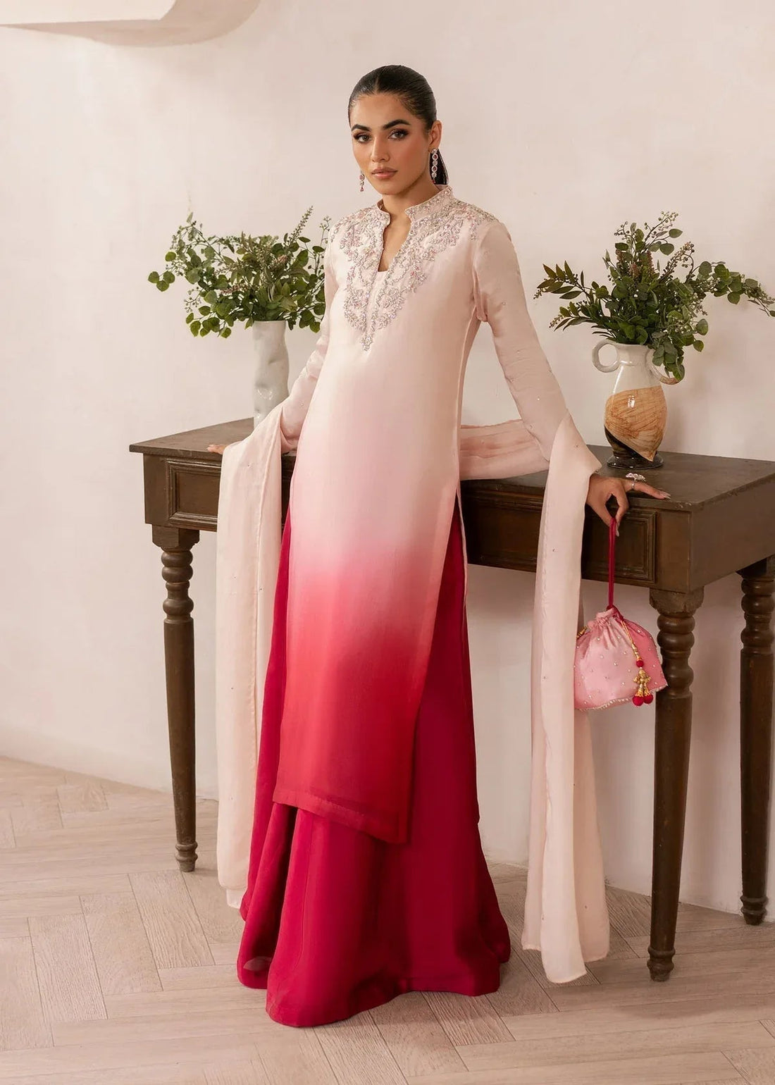 Dastoor | Rania Luxury Pret 25 | Coral - Aqsa Fabrics