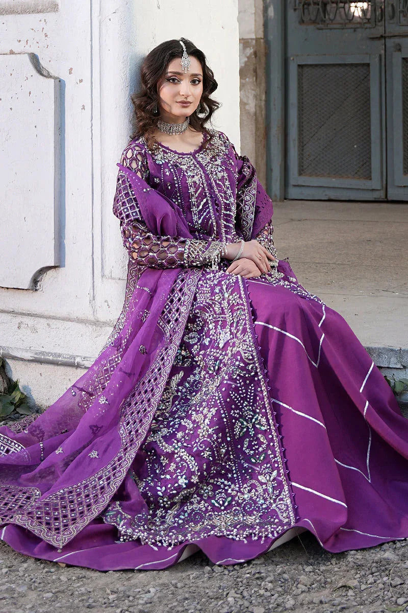 Maryams | Zeenat Luxury Formals | Crimson Bloom - Z-02 - Aqsa Fabrics
