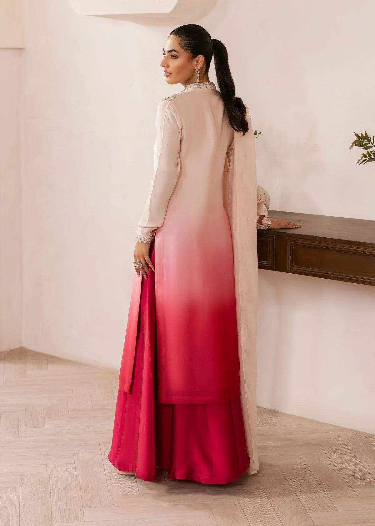 Dastoor | Rania Luxury Pret 25 | Coral - Aqsa Fabrics