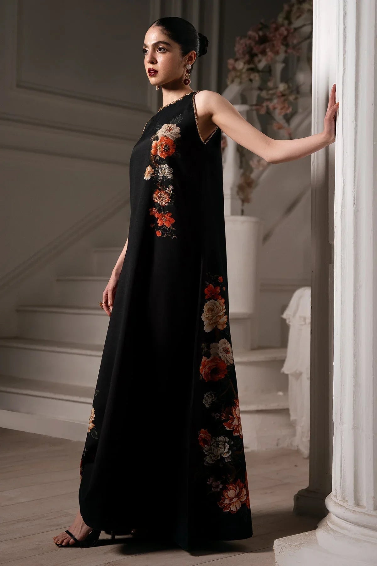 Mina Kashif | Emilie Formals | Koya (Black) - Aqsa Fabrics