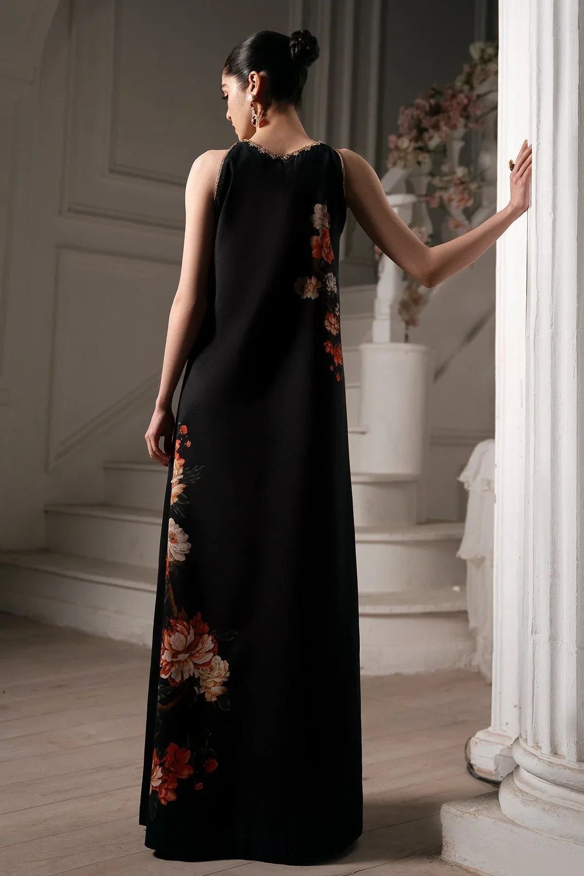 Mina Kashif | Emilie Formals | Koya (Black) - Aqsa Fabrics