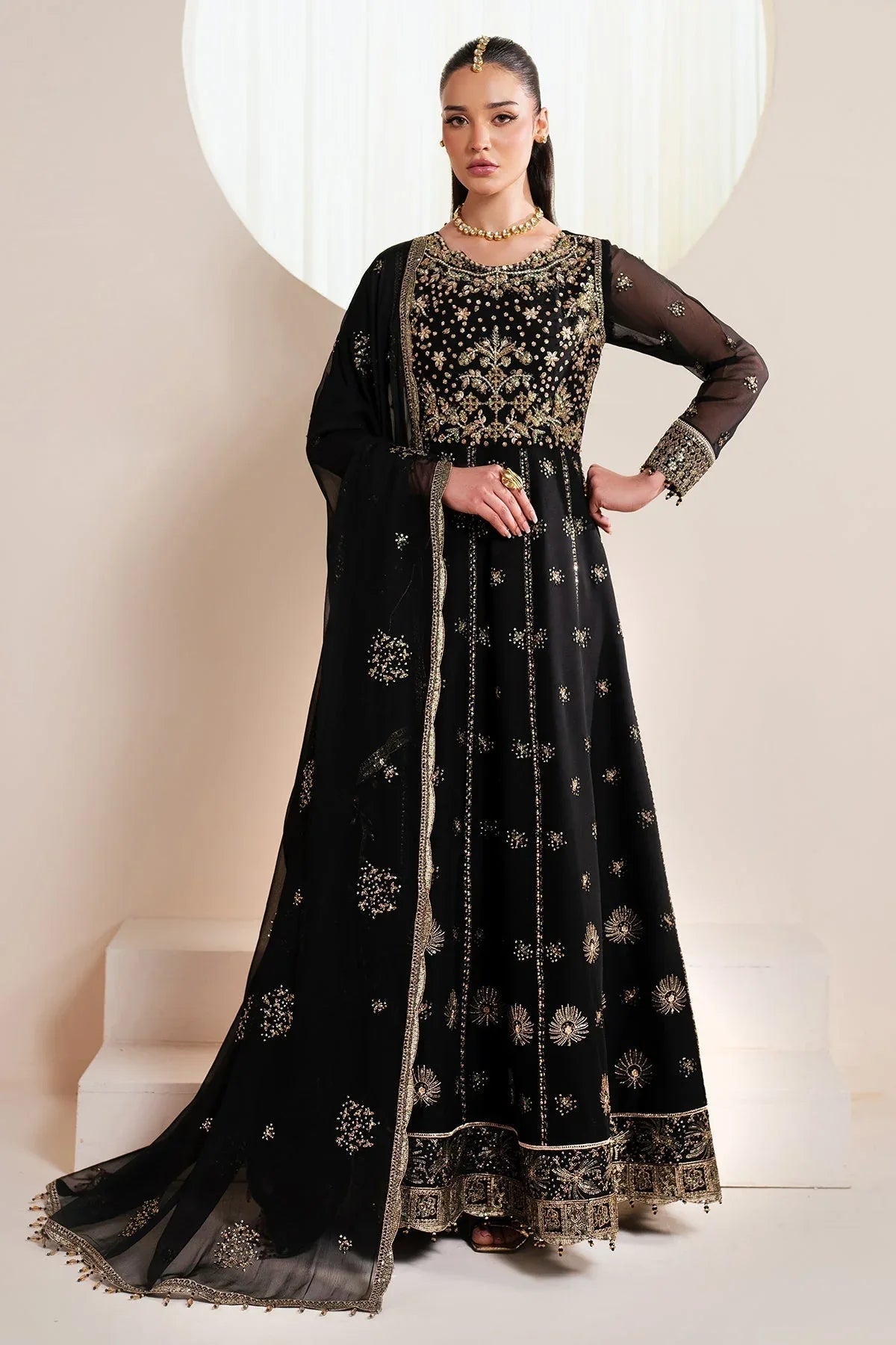 Alizeh | Handcrafted Eid Edit 25 | AF-HM-4030-Noir - Aqsa Fabrics