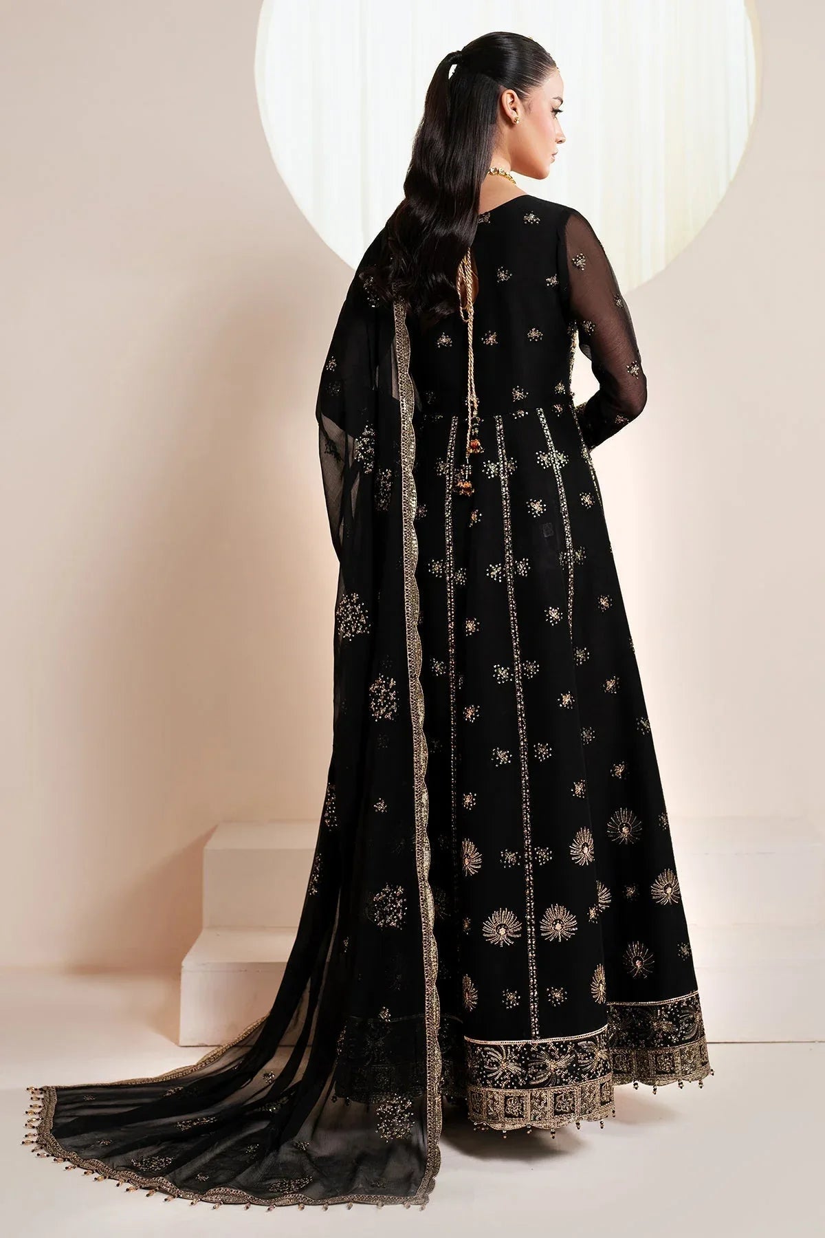 Alizeh | Handcrafted Eid Edit 25 | AF-HM-4030-Noir - Aqsa Fabrics
