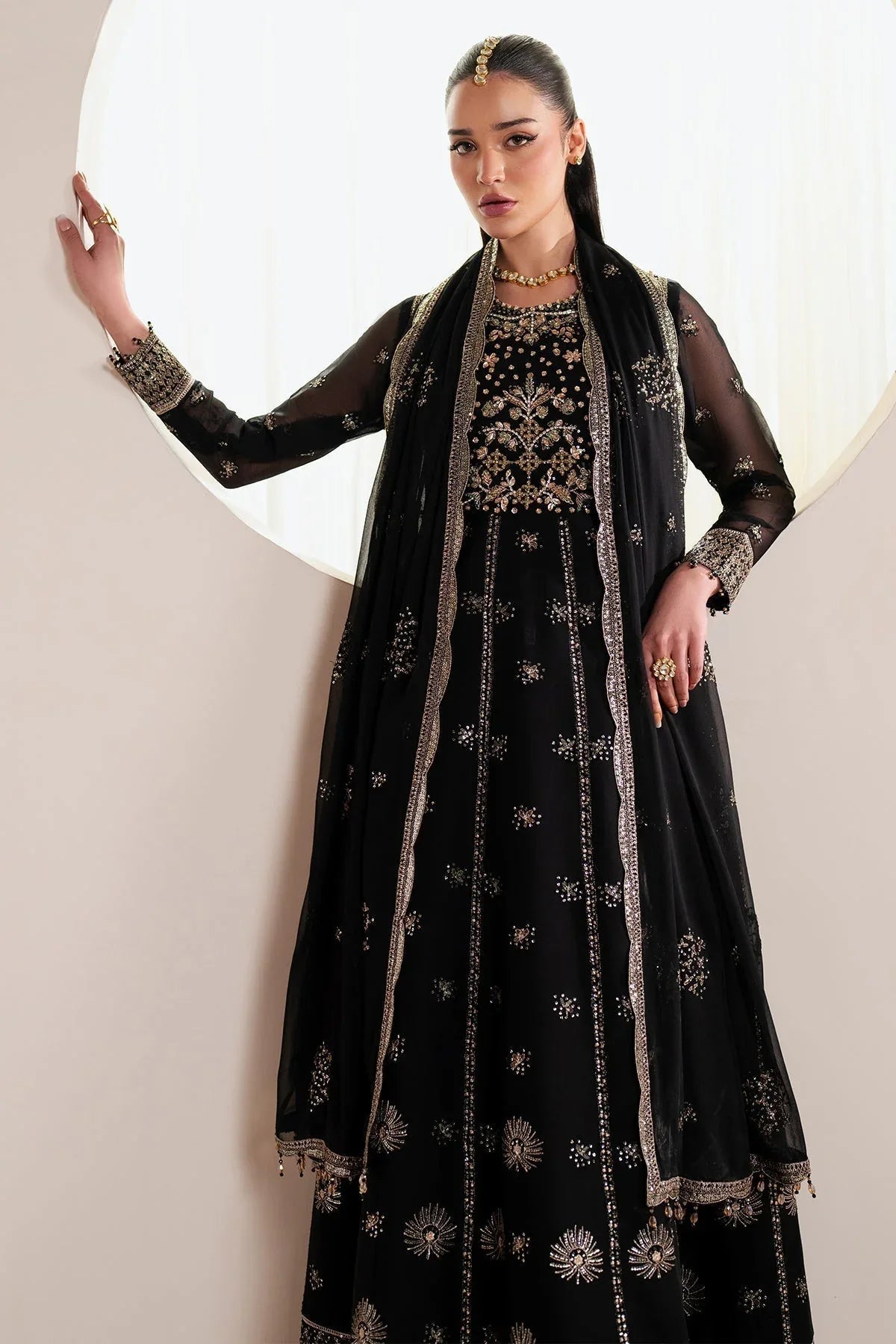 Alizeh | Handcrafted Eid Edit 25 | AF-HM-4030-Noir - Aqsa Fabrics