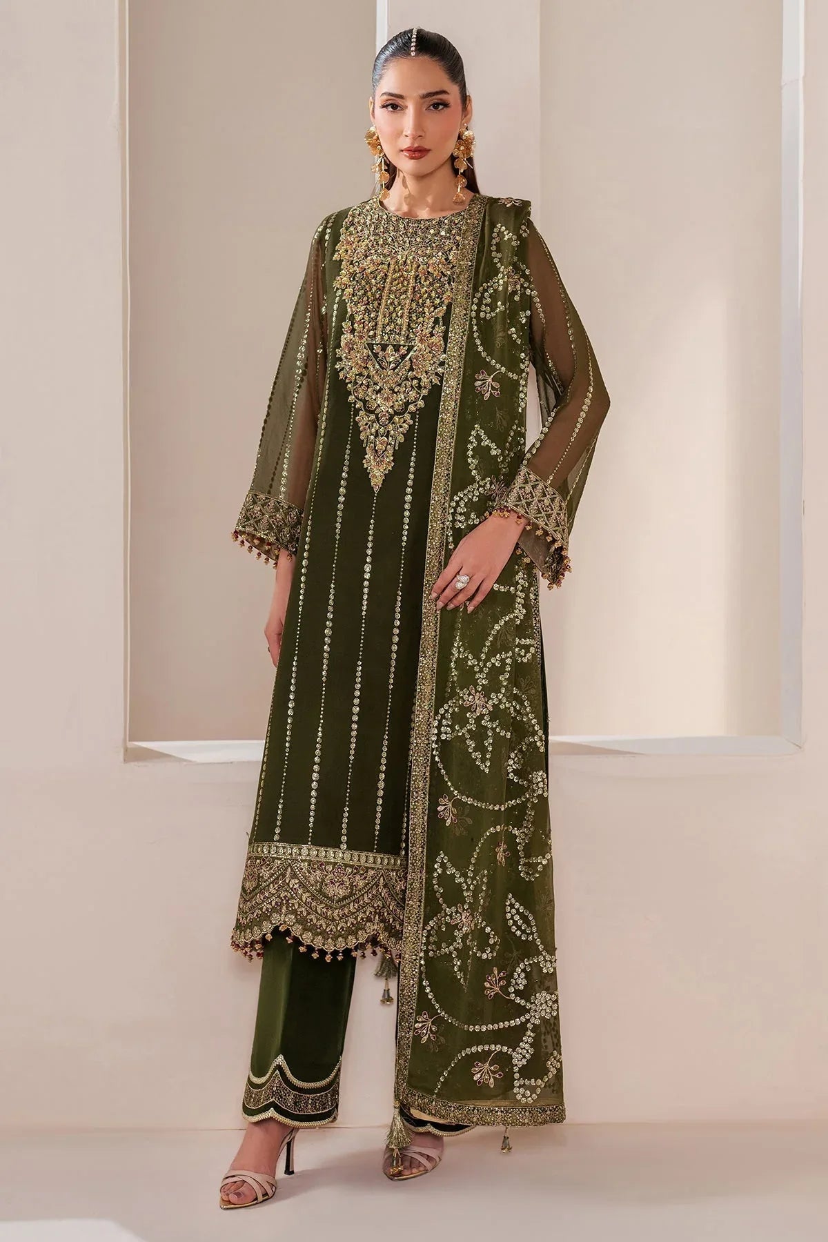 Alizeh | Handcrafted Eid Edit 25 | AF-HM-4033-Olivia - Aqsa Fabrics