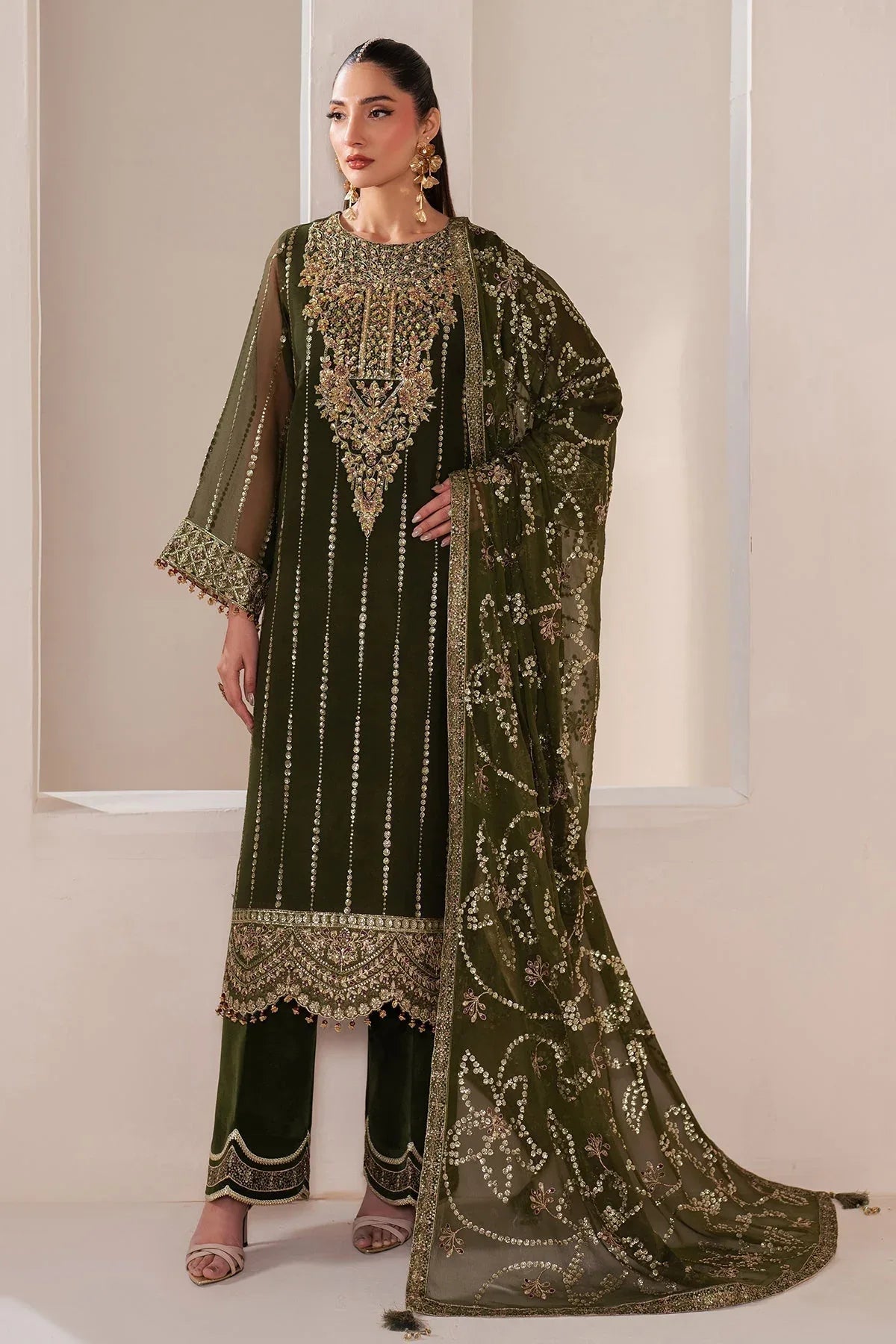 Alizeh | Handcrafted Eid Edit 25 | AF-HM-4033-Olivia - Aqsa Fabrics