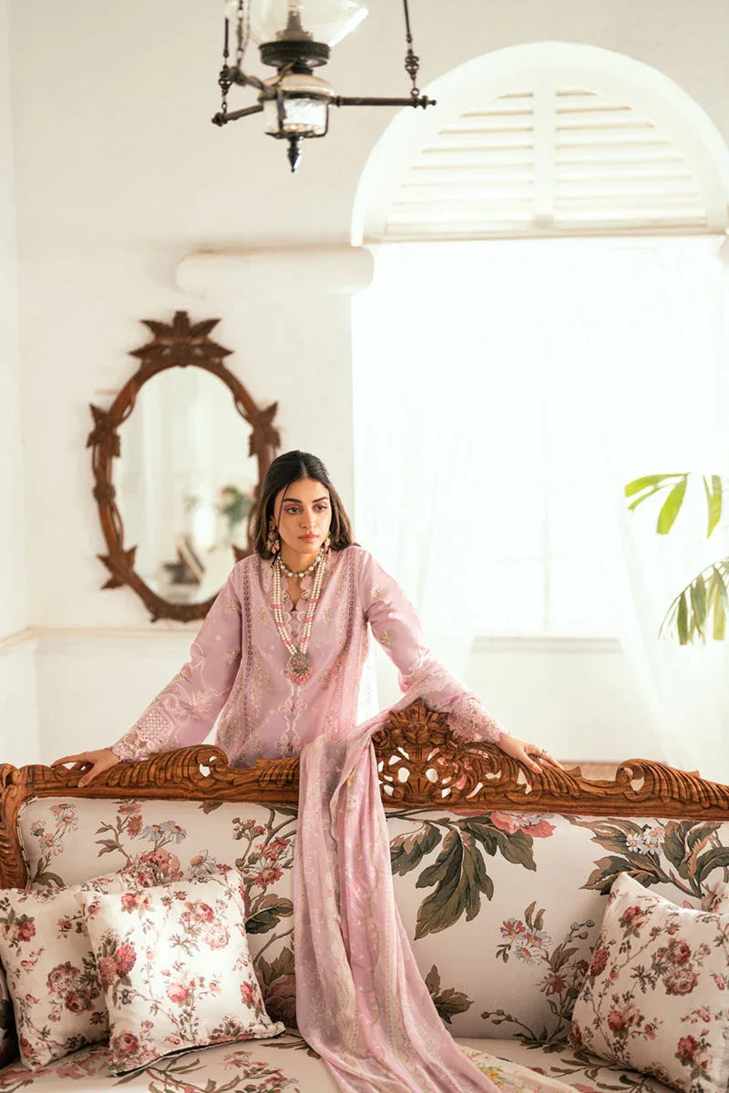 Qalamkar | Luxury Lawn Eid Edit | SB-06 Komal - Aqsa Fabrics