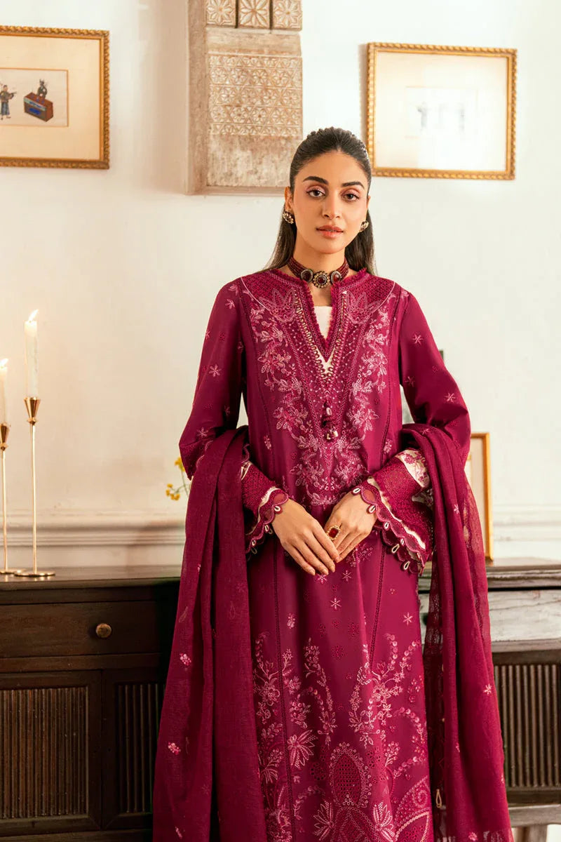 Qalamkar | Luxury Lawn Eid Edit | SB-02 Sameen - Aqsa Fabrics