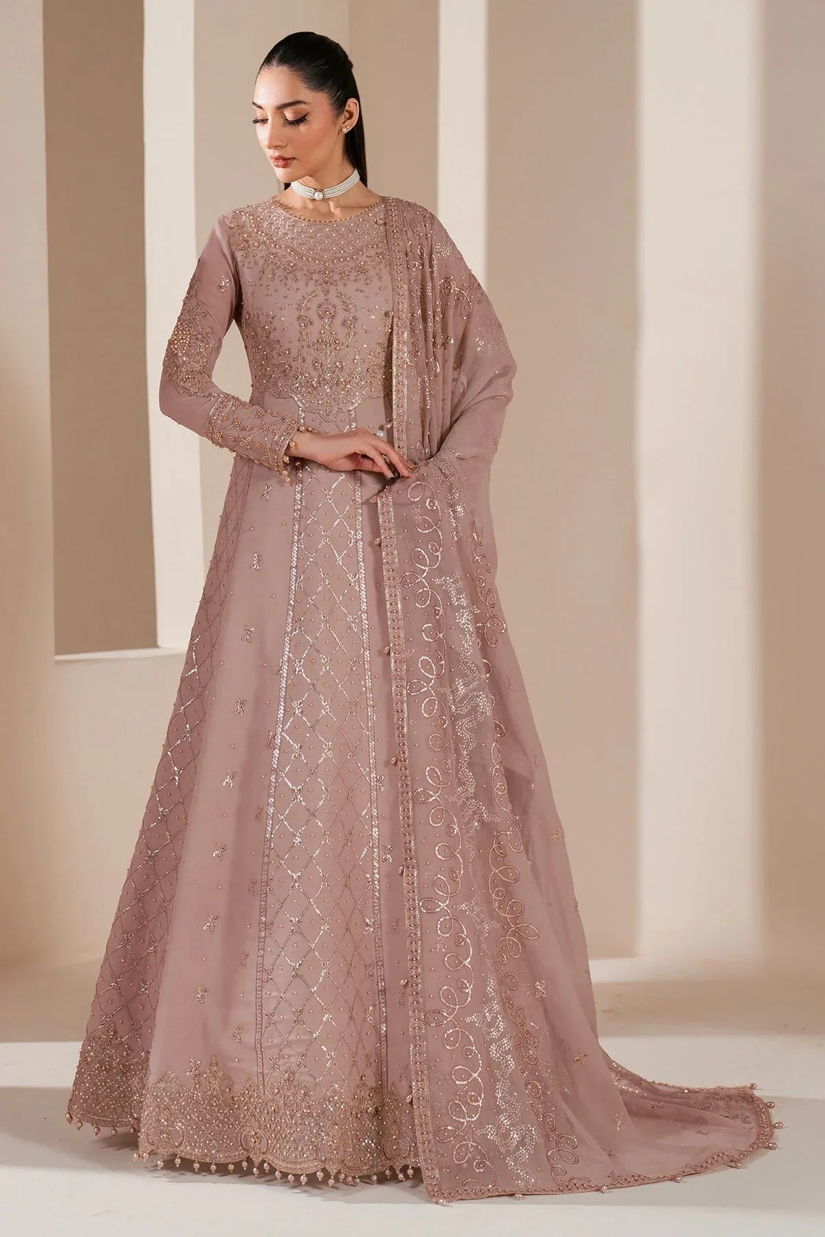 Alizeh | Handcrafted Eid Edit 25 | AF-HM-4031-Saffron - Aqsa Fabrics
