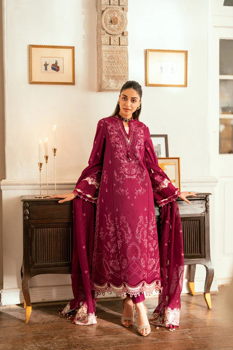 Qalamkar | Luxury Lawn Eid Edit | SB-02 Sameen - Aqsa Fabrics