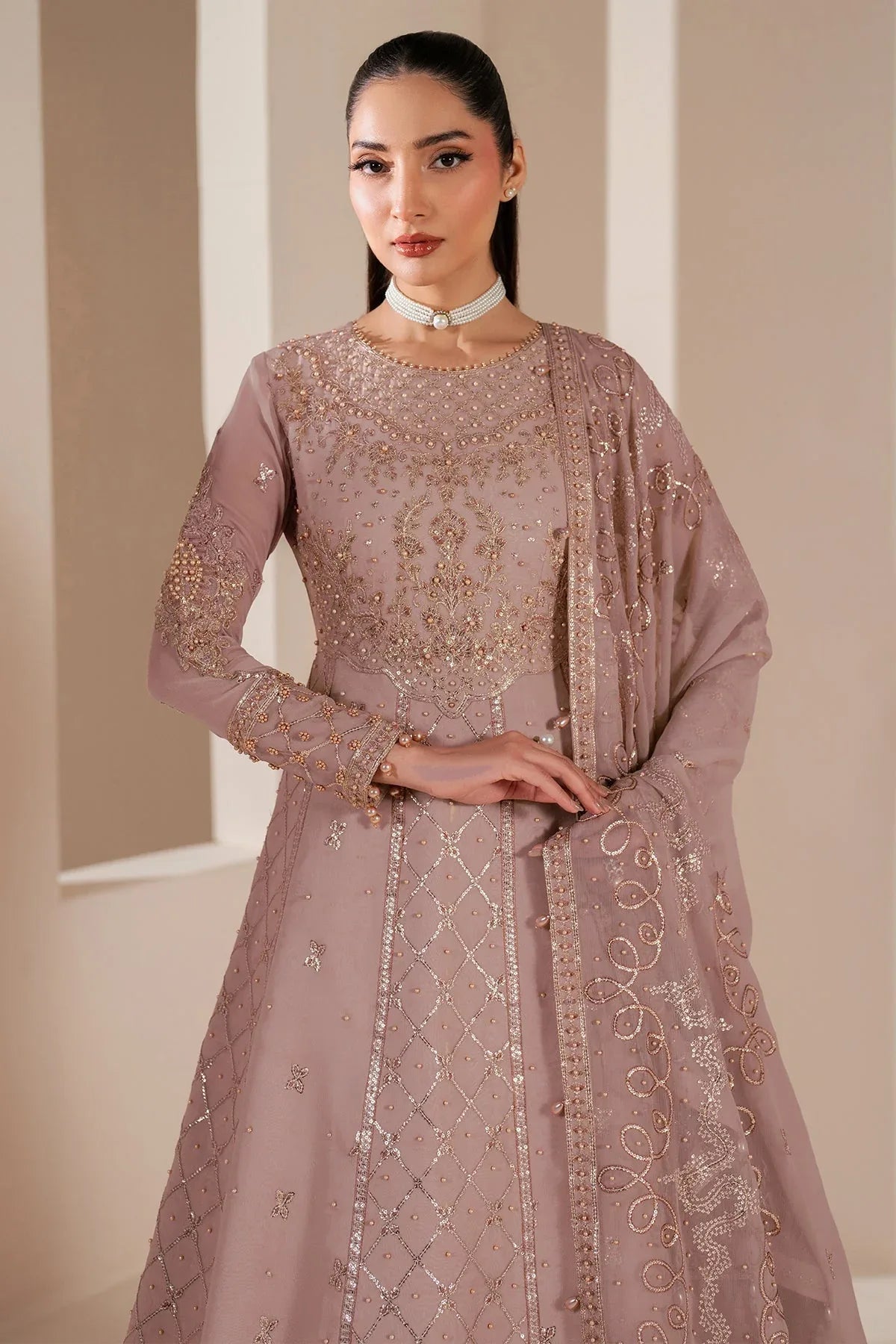 Alizeh | Handcrafted Eid Edit 25 | AF-HM-4031-Saffron - Aqsa Fabrics