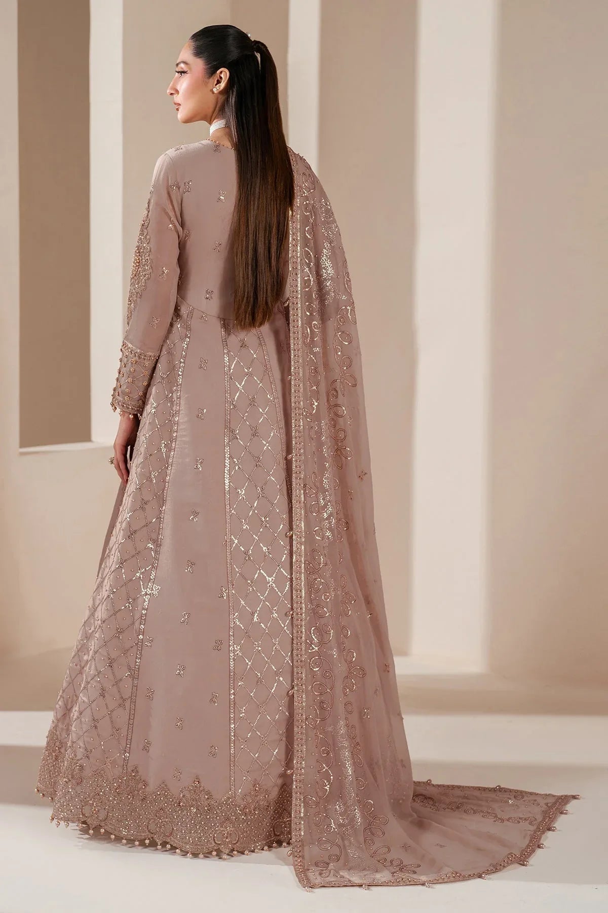 Alizeh | Handcrafted Eid Edit 25 | AF-HM-4031-Saffron - Aqsa Fabrics