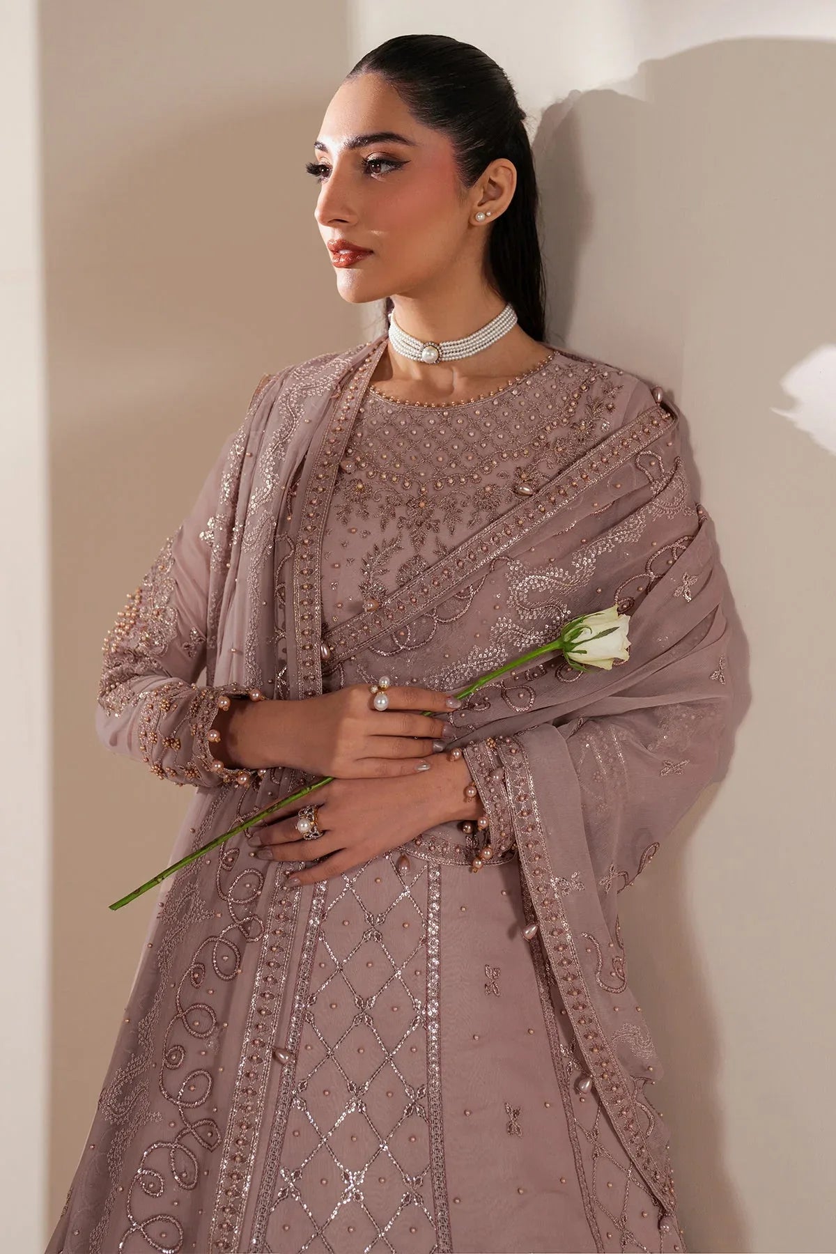 Alizeh | Handcrafted Eid Edit 25 | AF-HM-4031-Saffron - Aqsa Fabrics