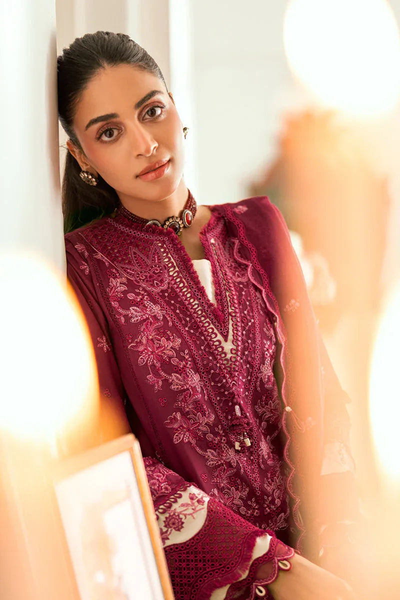 Qalamkar | Luxury Lawn Eid Edit | SB-02 Sameen - Aqsa Fabrics