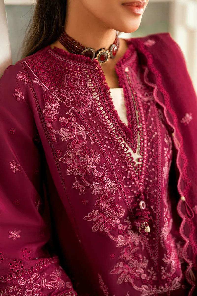 Qalamkar | Luxury Lawn Eid Edit | SB-02 Sameen - Aqsa Fabrics