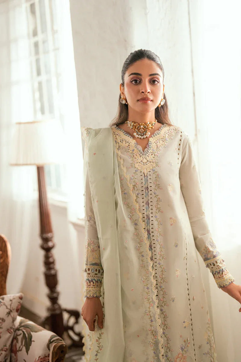 Qalamkar | Luxury Lawn Eid Edit | SB-08 Rimsha - Aqsa Fabrics