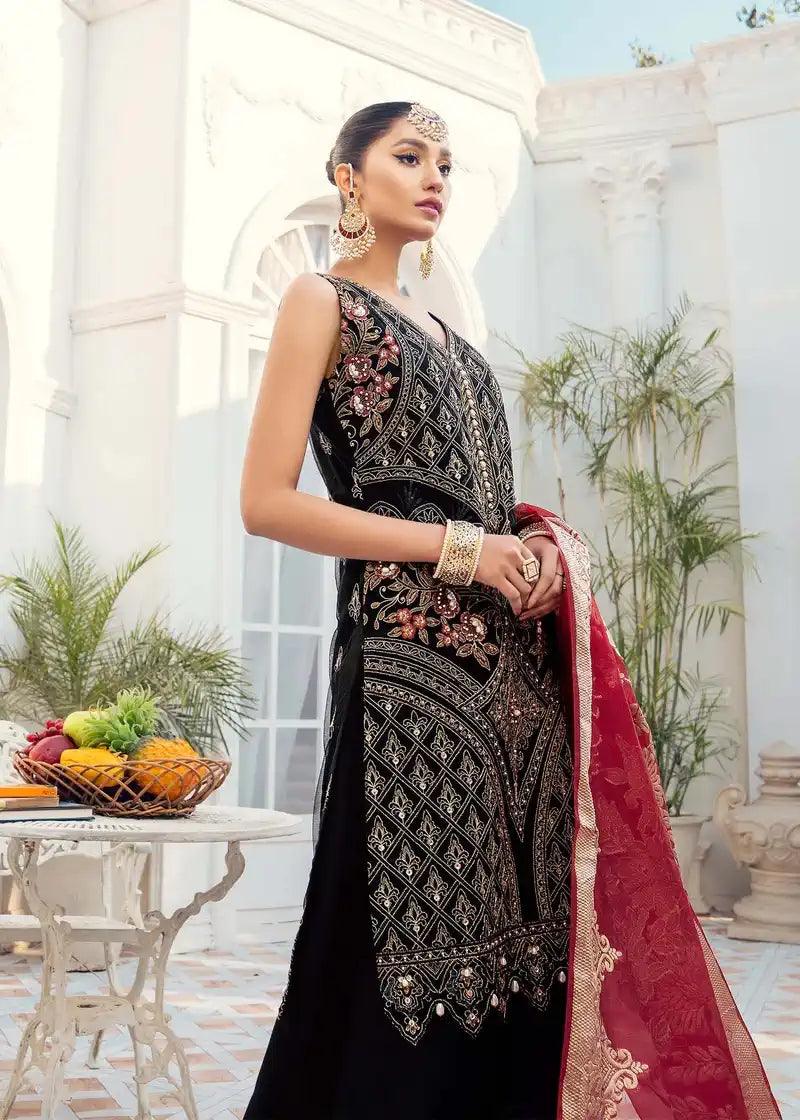 Akbar Aslam | Riwayat-e-Khas | Garnet - Aqsa Fabrics