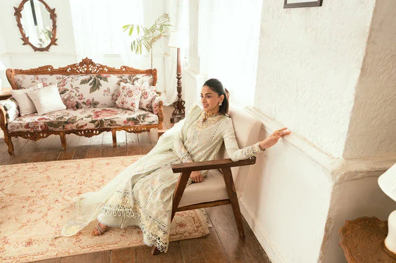 Qalamkar | Luxury Lawn Eid Edit | SB-08 Rimsha - Aqsa Fabrics