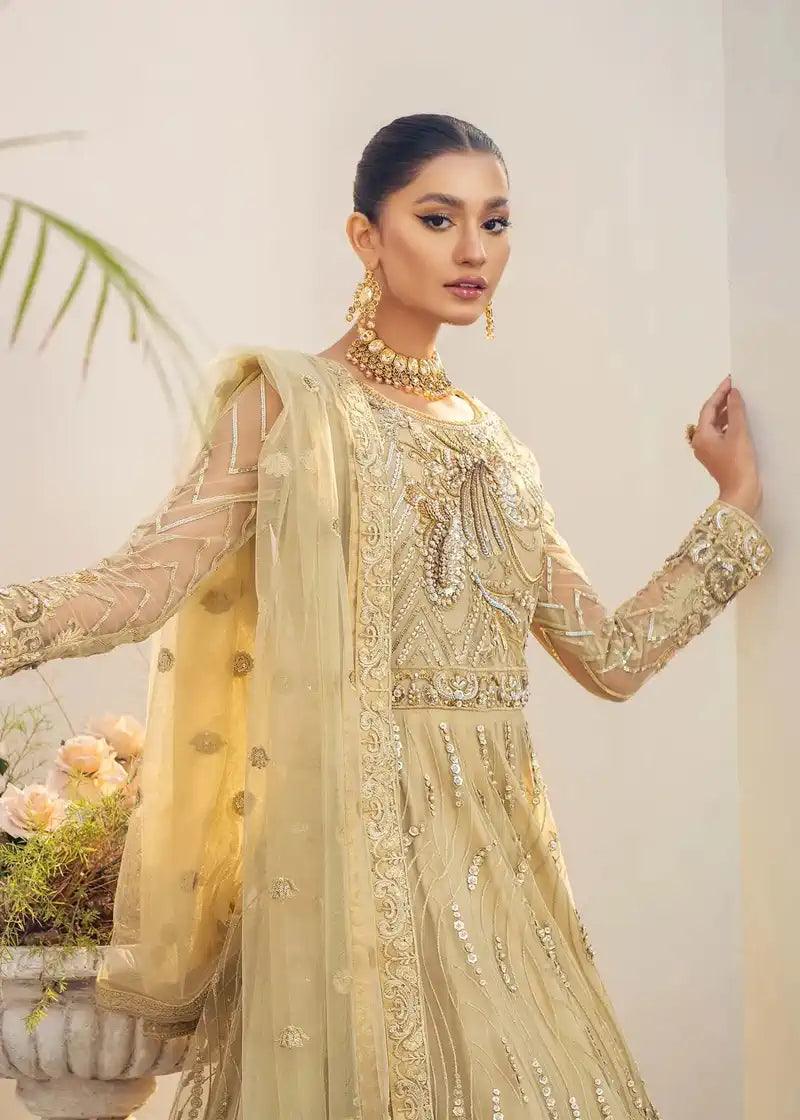 Akbar Aslam | Riwayat-e-Khas | Citrine - Aqsa Fabrics