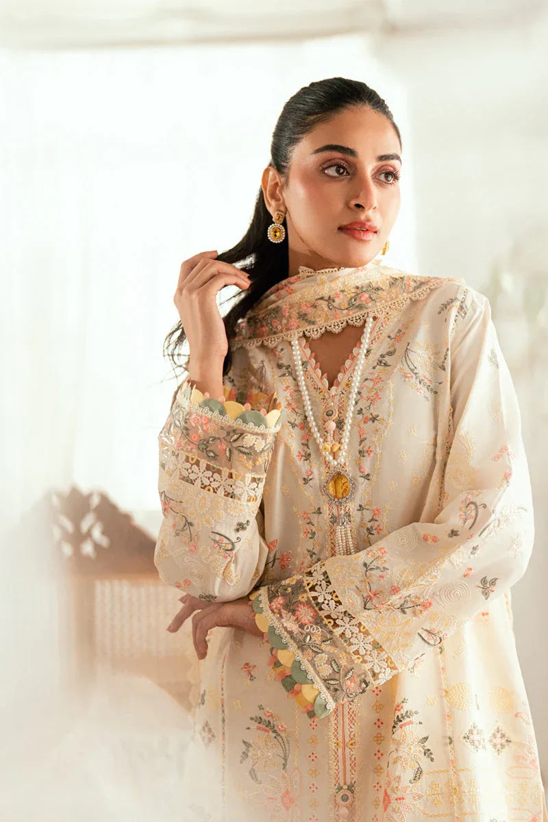Qalamkar | Luxury Lawn Eid Edit | SB-01 Rina - Aqsa Fabrics