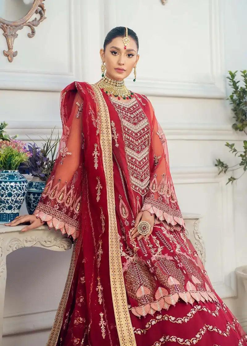 Akbar Aslam | Riwayat-e-Khas | Carnelian - Aqsa Fabrics