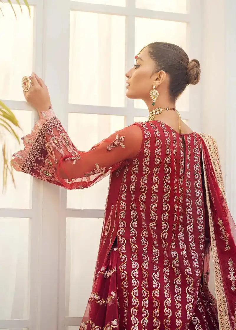 Akbar Aslam | Riwayat-e-Khas | Carnelian - Aqsa Fabrics