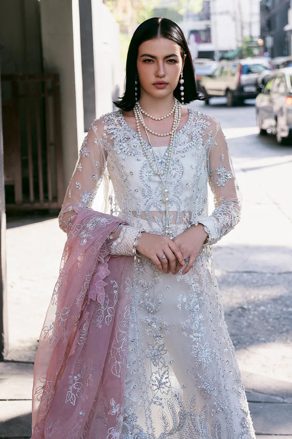 Saad Shaikh | Fleurie Vol 2 | Pearl Wind - Aqsa Fabrics