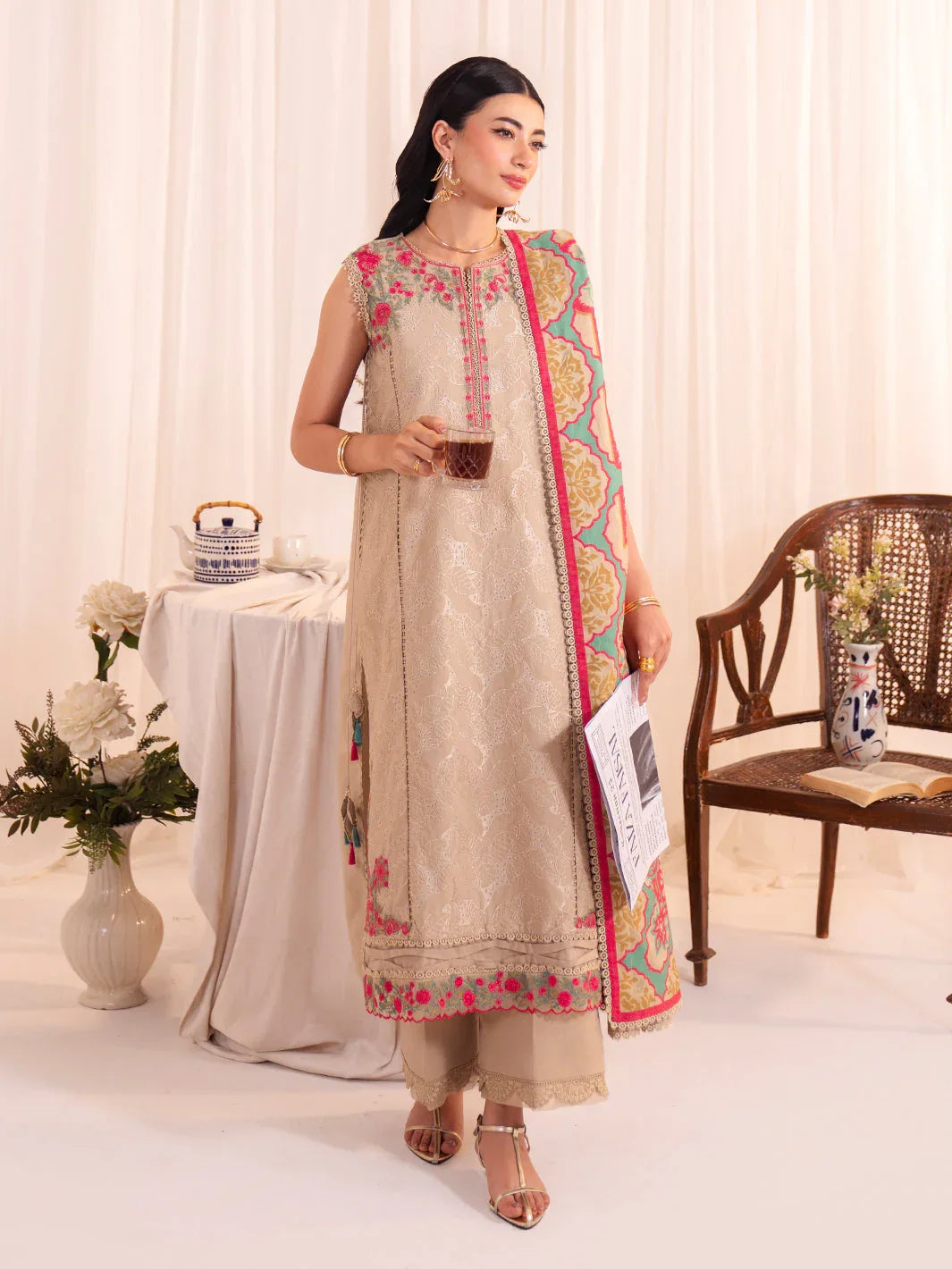 Faiza Faisal | Celine Eid 25 | NEHA - Aqsa Fabrics