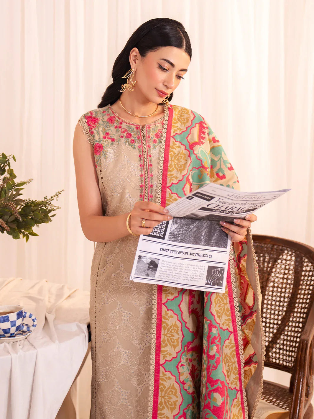 Faiza Faisal | Celine Eid 25 | NEHA - Aqsa Fabrics