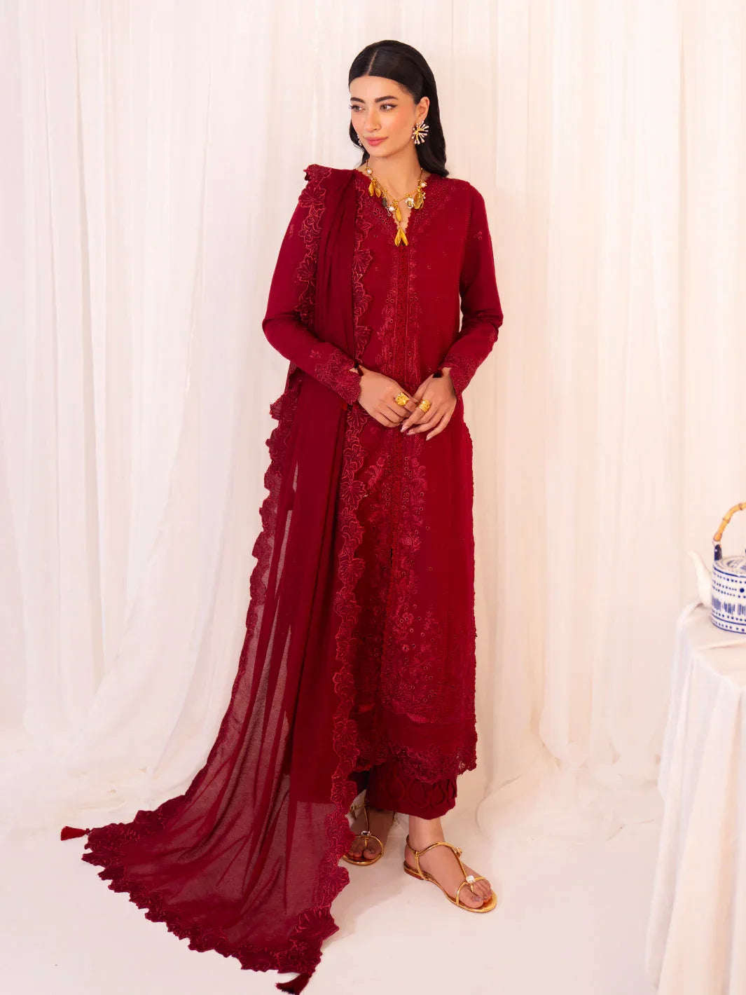 Faiza Faisal | Celine Eid 25 | MAREN - Aqsa Fabrics