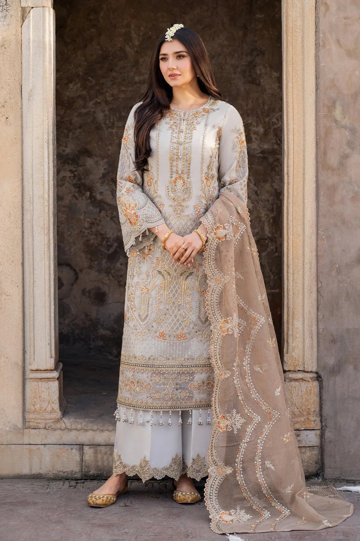 Imrozia Premium | Meeras Luxury Eid 25 | I-223 NEELAM - Aqsa Fabrics