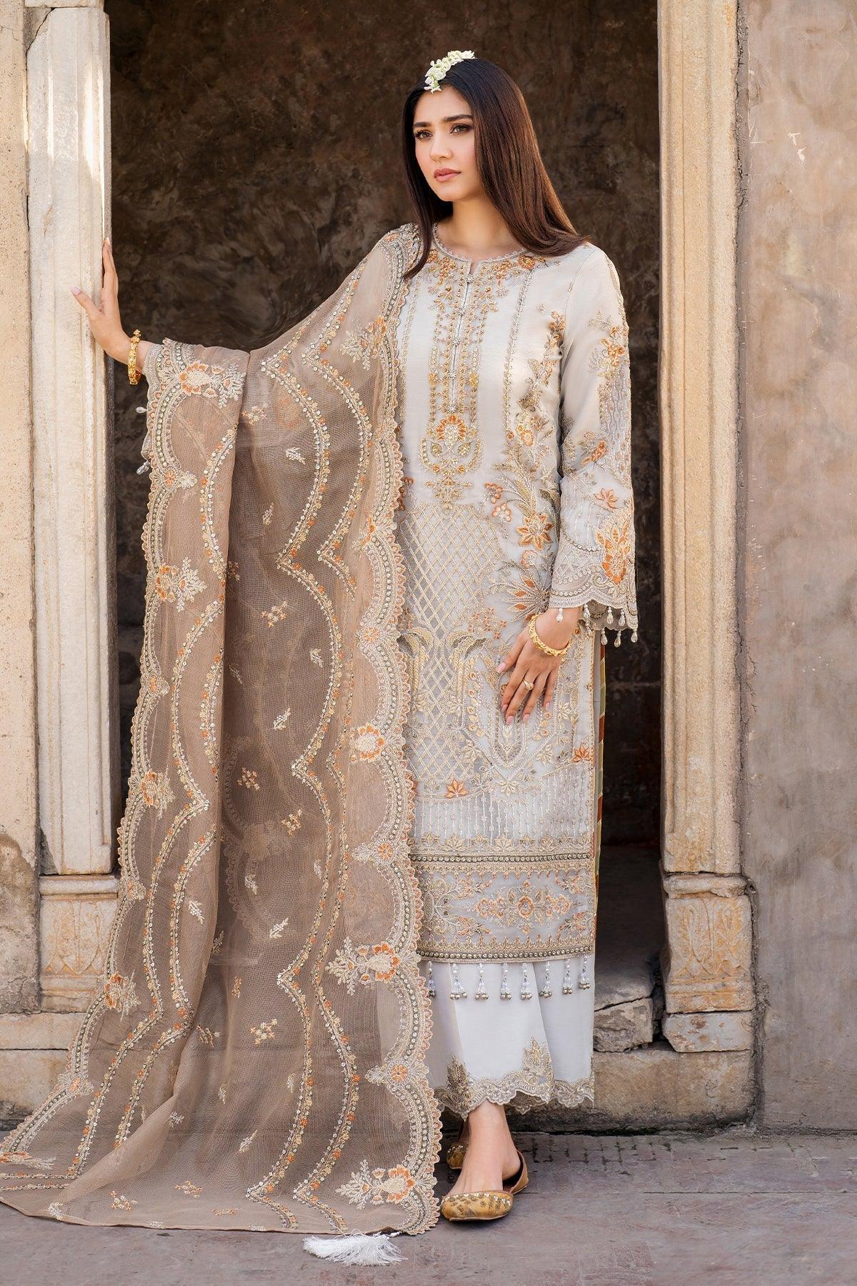 Imrozia Premium | Meeras Luxury Eid 25 | I-223 NEELAM - Aqsa Fabrics
