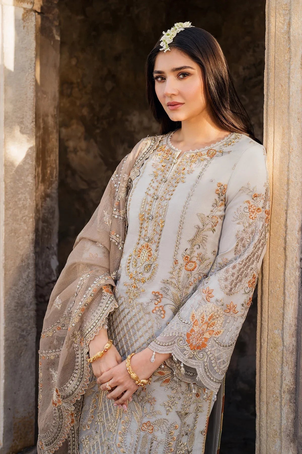 Imrozia Premium | Meeras Luxury Eid 25 | I-223 NEELAM - Aqsa Fabrics