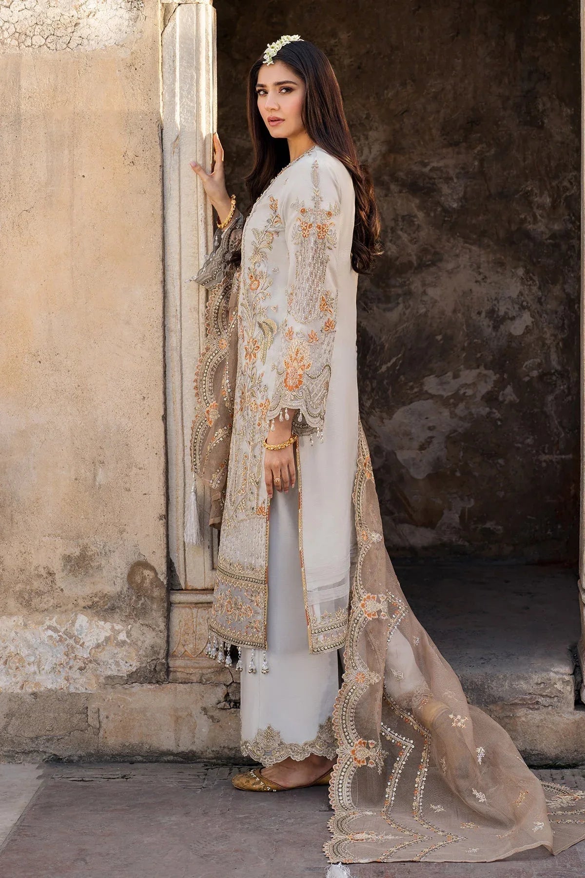 Imrozia Premium | Meeras Luxury Eid 25 | I-223 NEELAM - Aqsa Fabrics