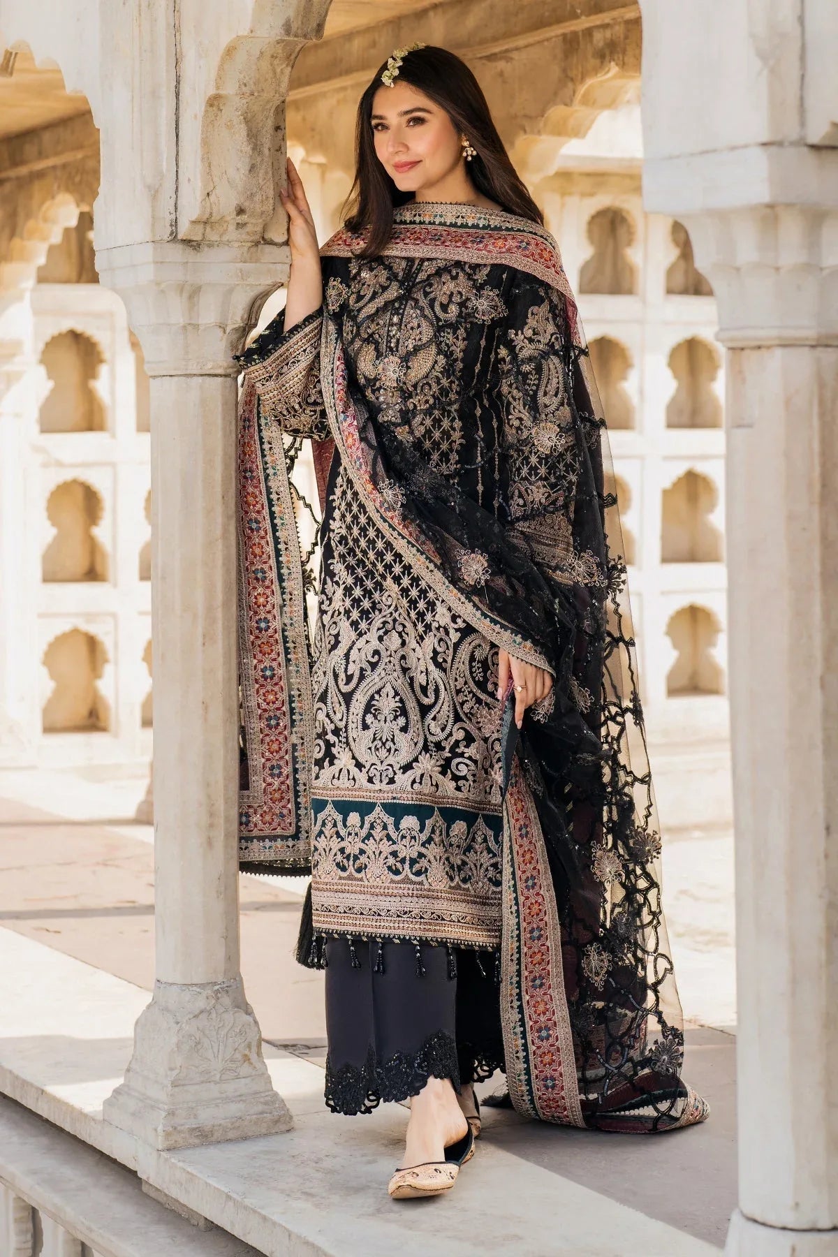 Imrozia Premium | Meeras Luxury Eid 25 | I-222 AQIQ - Aqsa Fabrics