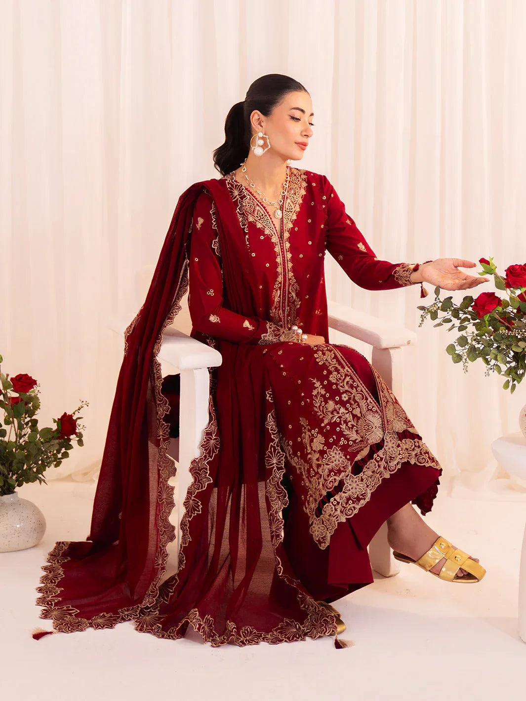 Faiza Faisal | Celine Eid 25 | ELINA - Aqsa Fabrics