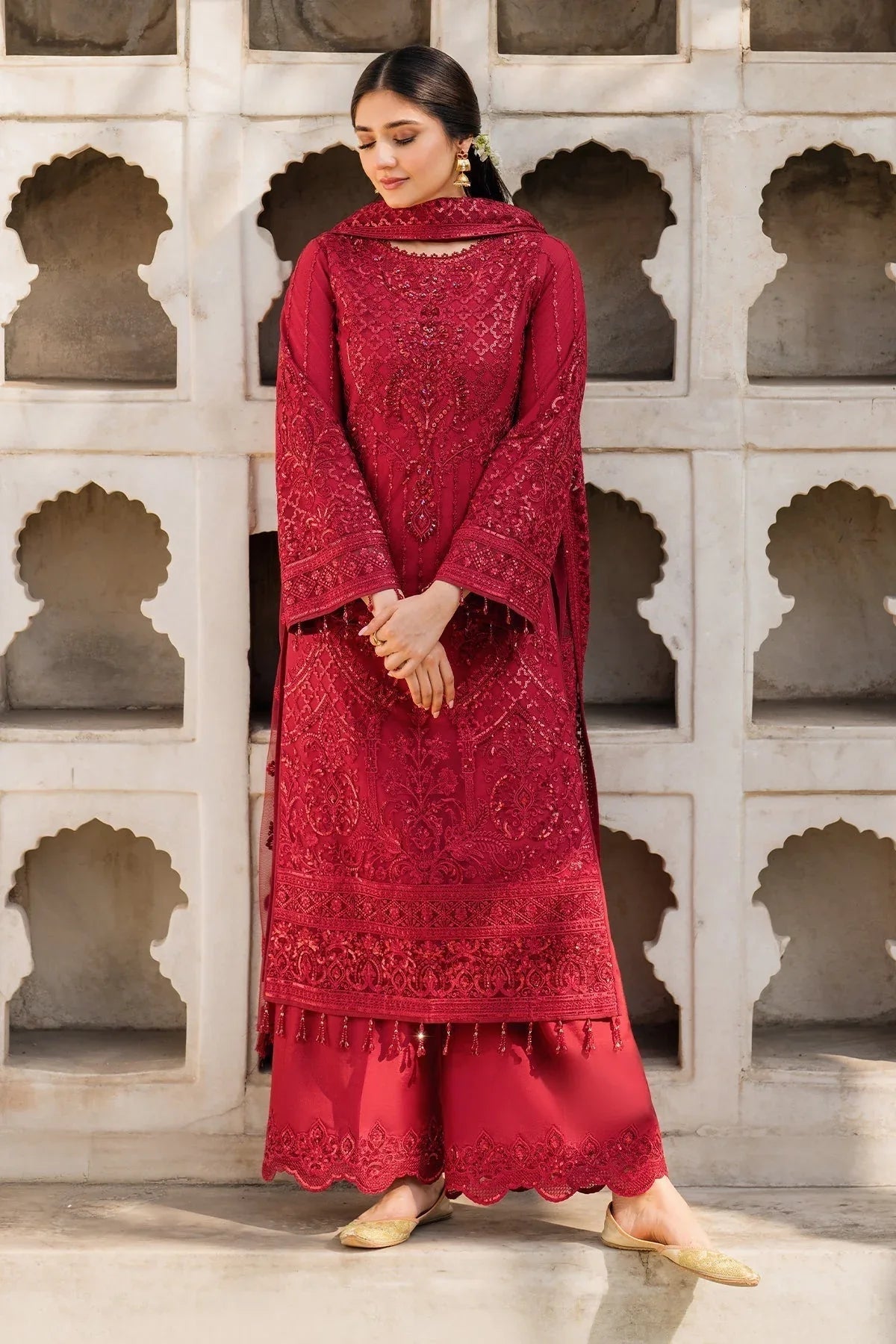Imrozia Premium | Meeras Luxury Eid 25 | I-219 RUBY - Aqsa Fabrics