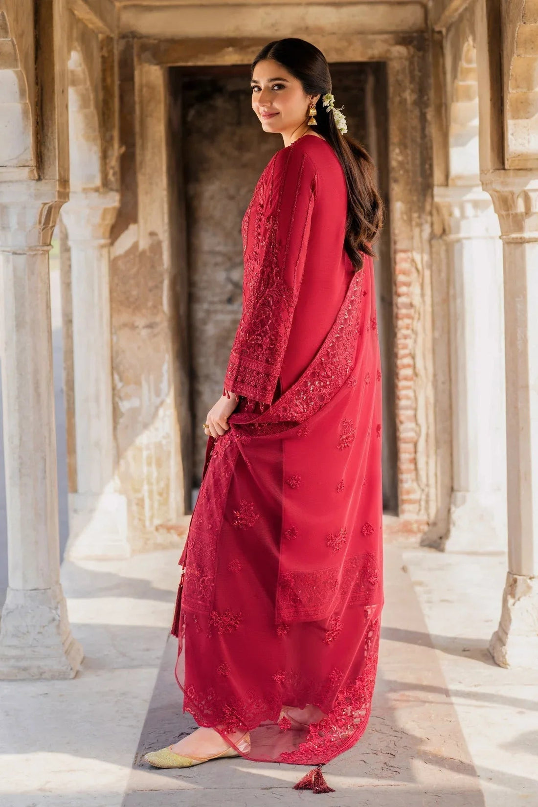 Imrozia Premium | Meeras Luxury Eid 25 | I-219 RUBY - Aqsa Fabrics