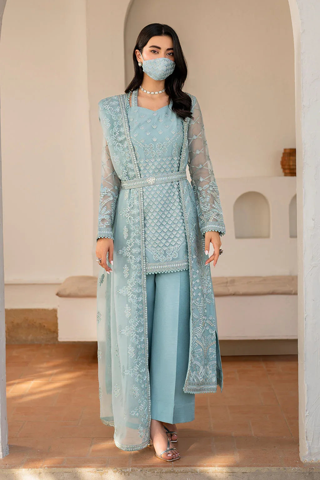 Flossie | Naqsh Formals | S-1405 (B) - Aqsa Fabrics