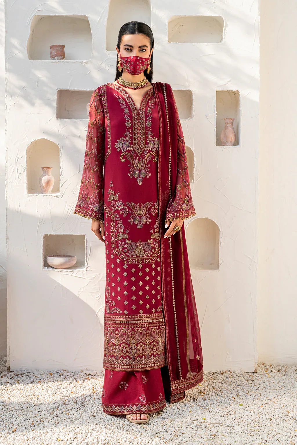 Flossie | Naqsh Formals | S-1402 (A) - Aqsa Fabrics