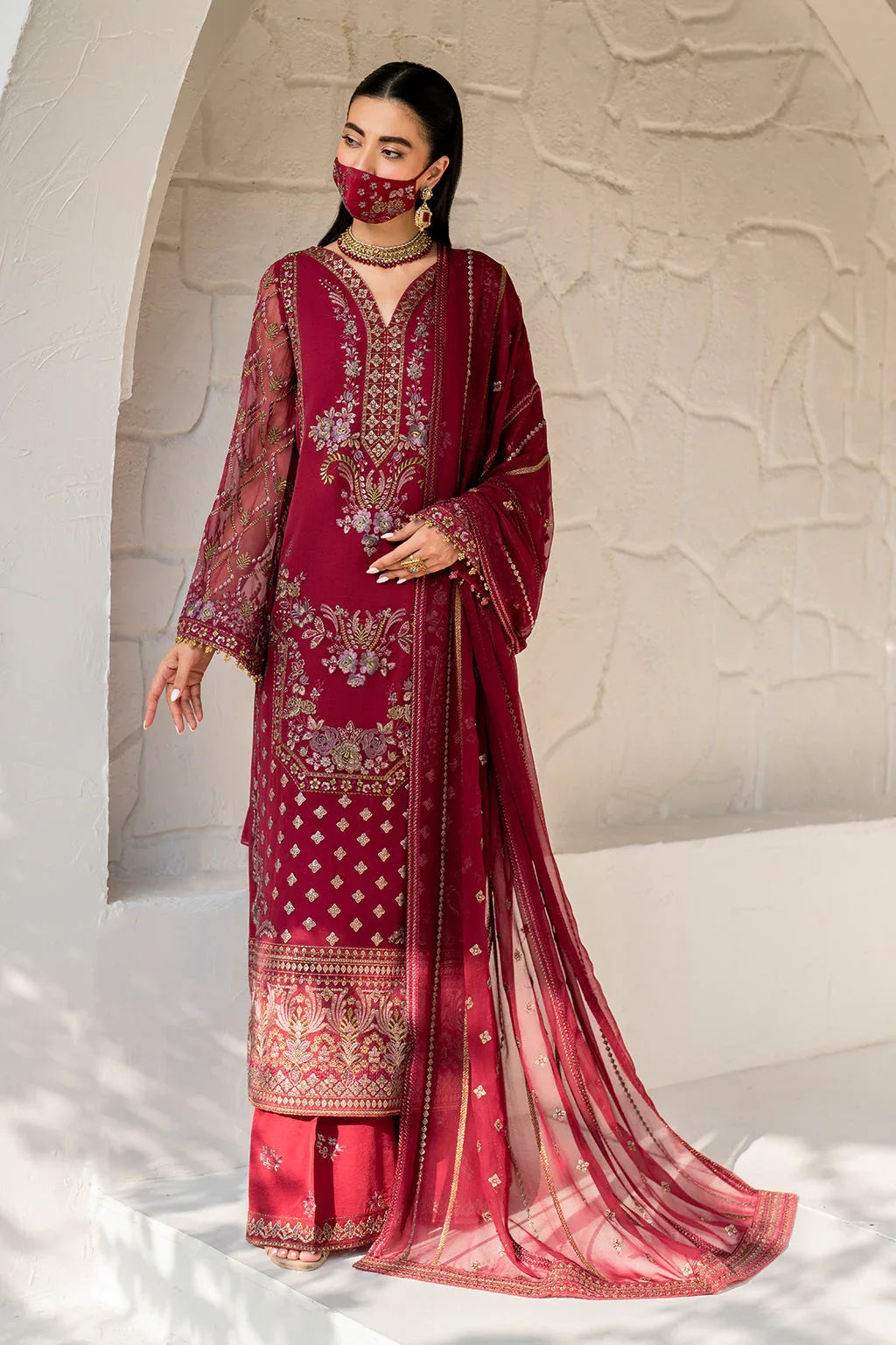 Flossie | Naqsh Formals | S-1402 (A) - Aqsa Fabrics