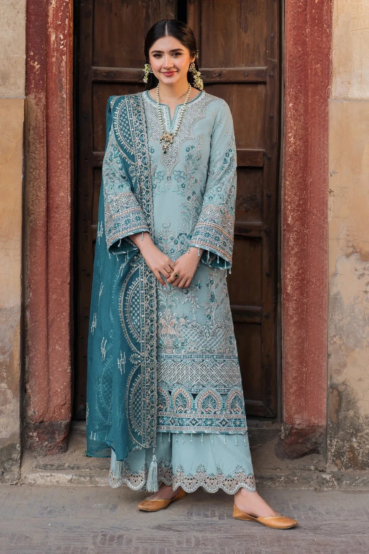 Imrozia Premium | Meeras Luxury Eid 25 | I-225 FEROZA - Aqsa Fabrics