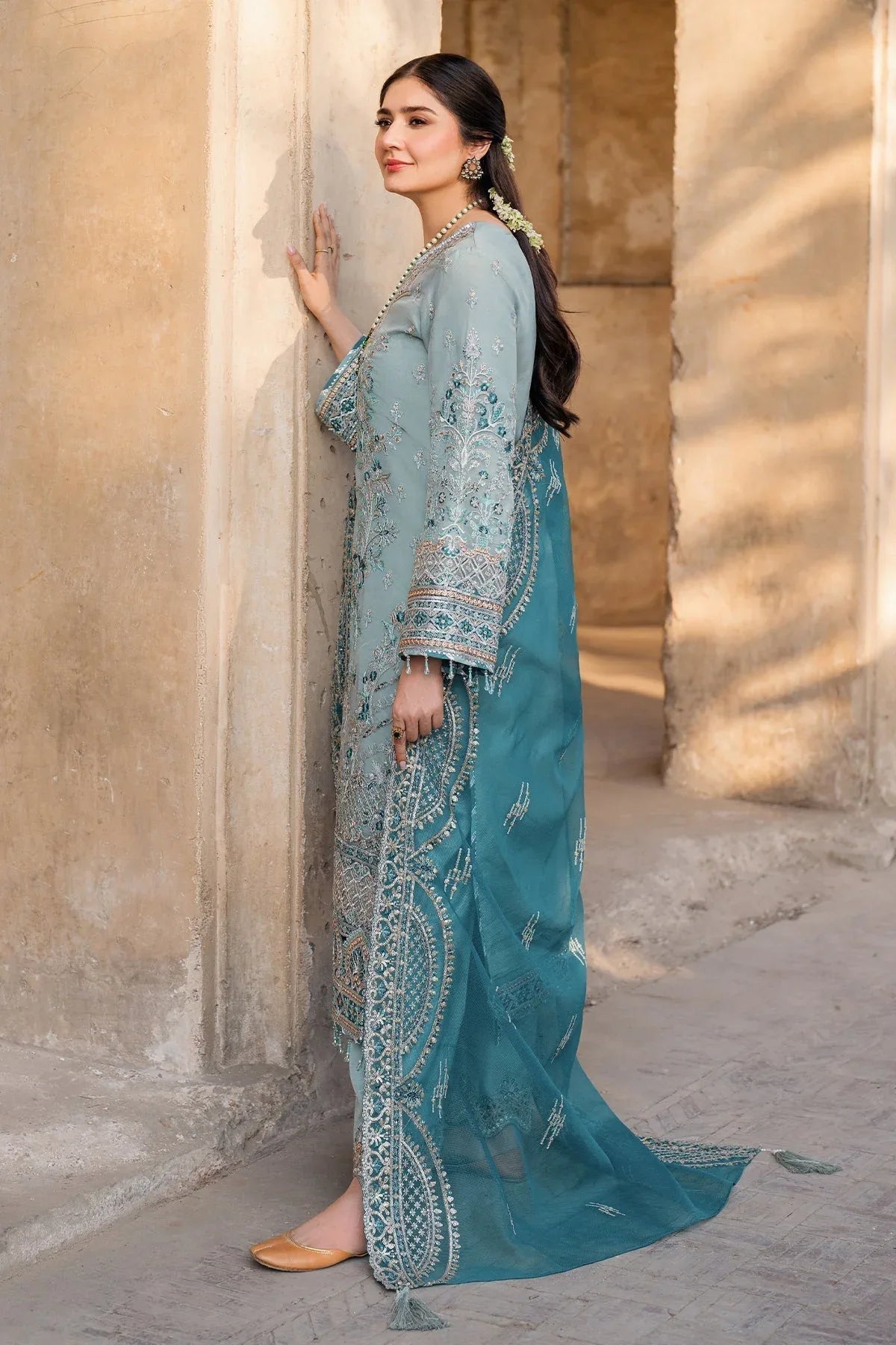 Imrozia Premium | Meeras Luxury Eid 25 | I-225 FEROZA - Aqsa Fabrics