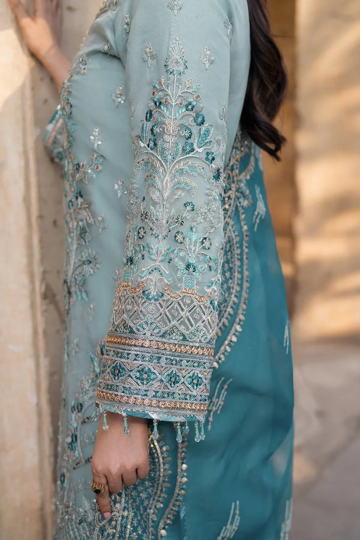 Imrozia Premium | Meeras Luxury Eid 25 | I-225 FEROZA - Aqsa Fabrics