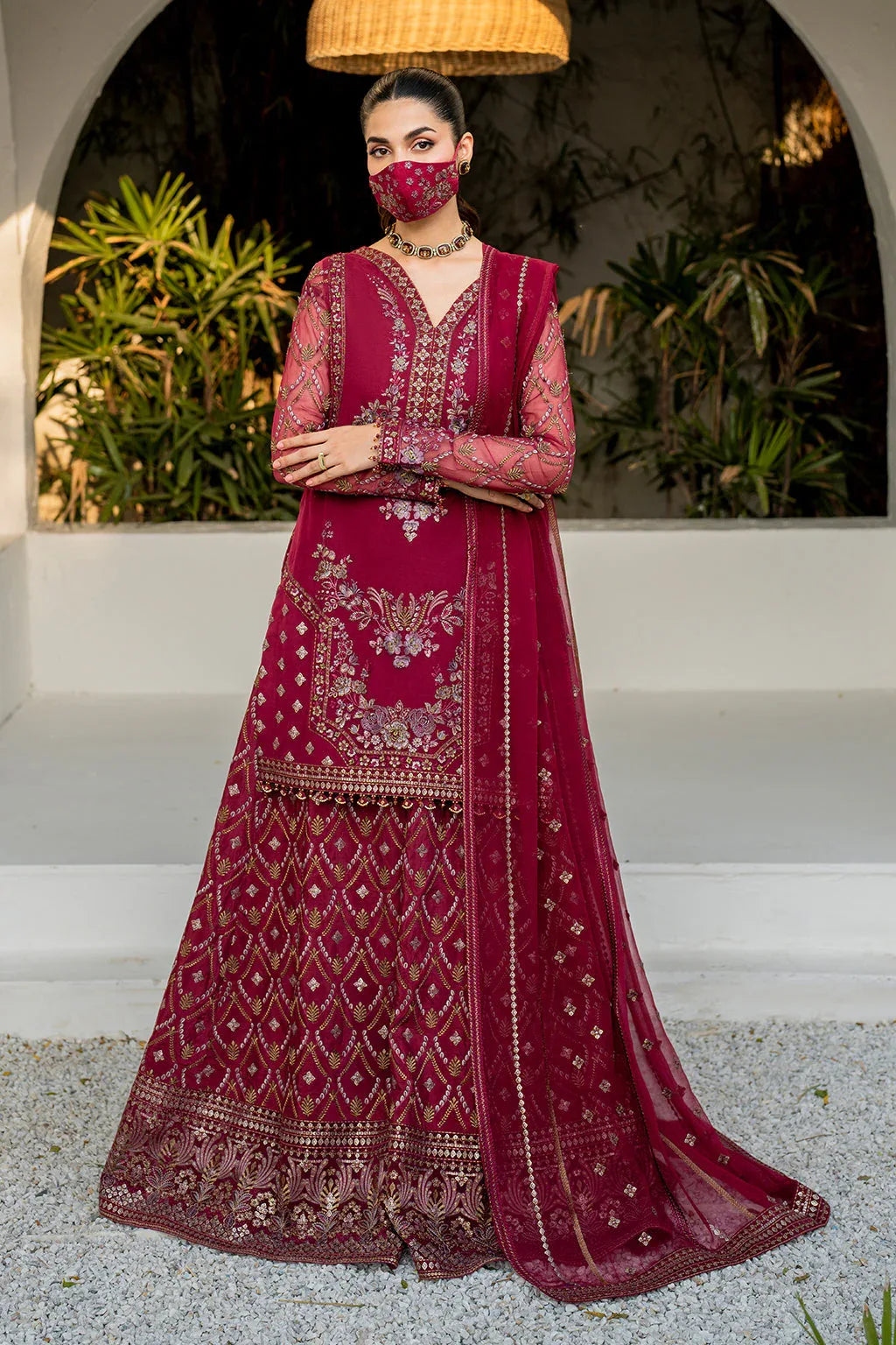 Flossie | Naqsh Formals | S-1402 (B) - Aqsa Fabrics