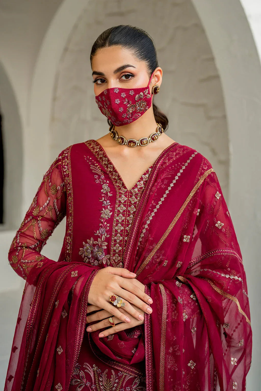 Flossie | Naqsh Formals | S-1402 (B) - Aqsa Fabrics