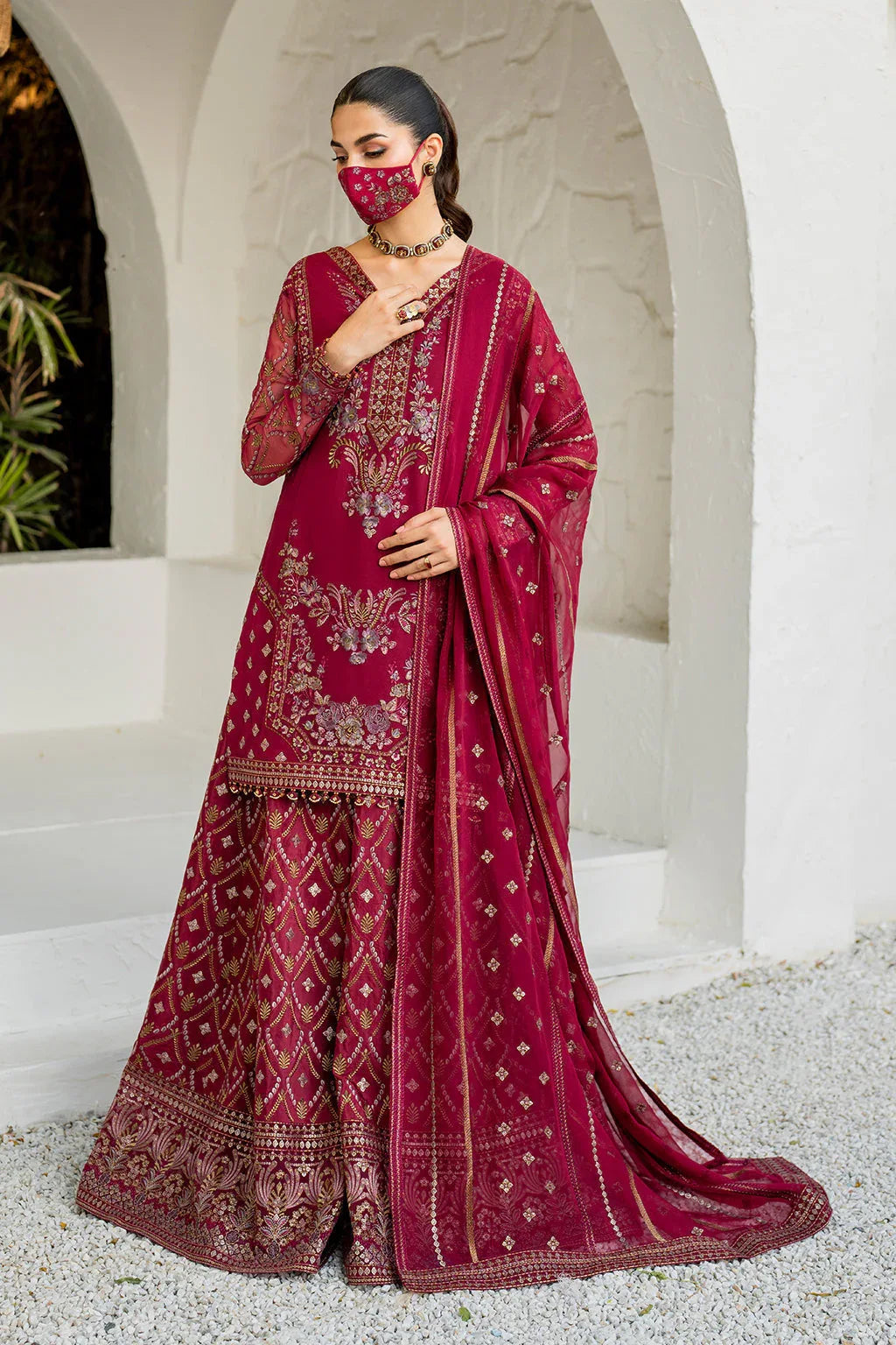 Flossie | Naqsh Formals | S-1402 (B) - Aqsa Fabrics